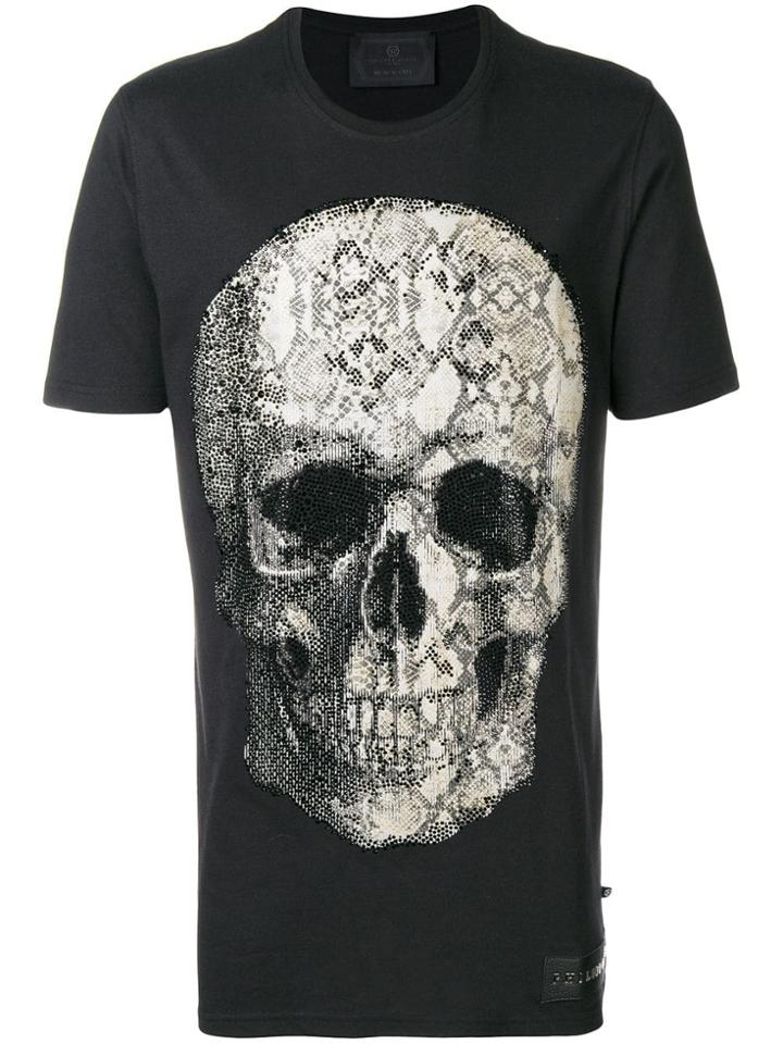 Philipp Plein Python Studded Skull T-shirt - Black