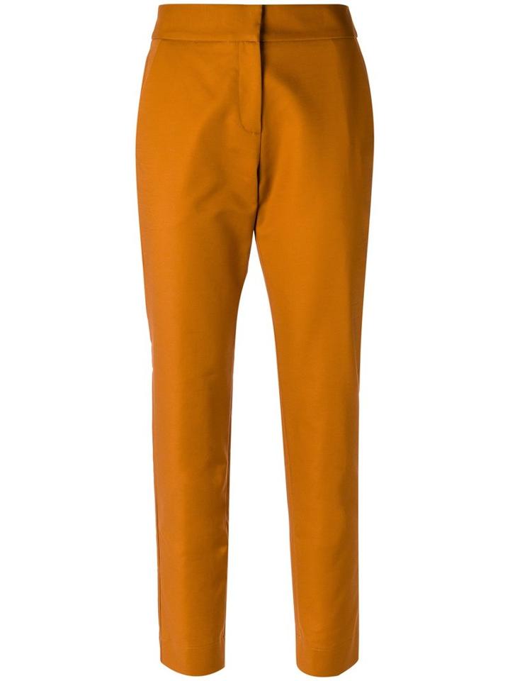Andrea Marques - Slim Fit Pants - Women - Cotton/spandex/elastane - 38, Yellow/orange, Cotton/spandex/elastane