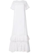 Pinko Long Flared Dress - White