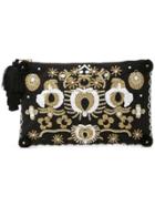 Figue Soma Pouch With Lynx Beading - Black