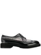 Alexander Mcqueen Houndstooth Check Derby Shoes - Black
