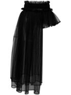 Comme Des Garçons Noir Kei Ninomiya Asymmetric Pleated Tulle Overlay