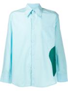 Namacheko Contrasting Panel Shirt - Blue