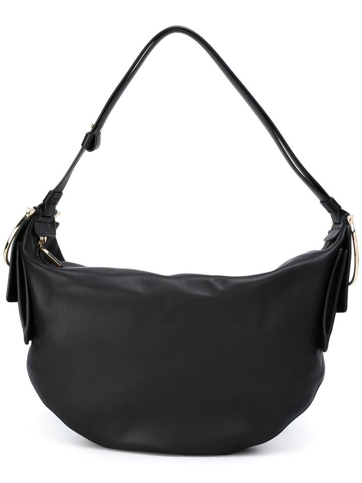 Salvatore Ferragamo Gancio Hobo Shoulder Bag, Women's, Black
