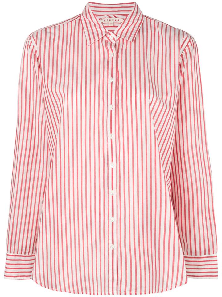 Xirena Striped Classic Shirt - Red