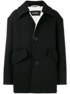 Raf Simons Oversized Single Breasted Coat - Black