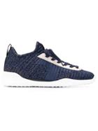 Tod's Lace-up Knit Sneakers - Blue