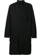 Yohji Yamamoto Knee-length Patch Pocket Coat