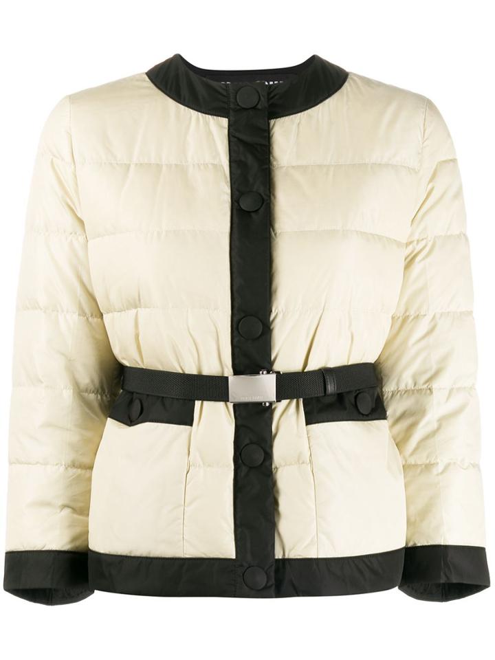 Miu Miu Belted Puffer Jacket - Neutrals