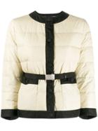 Miu Miu Belted Puffer Jacket - Neutrals
