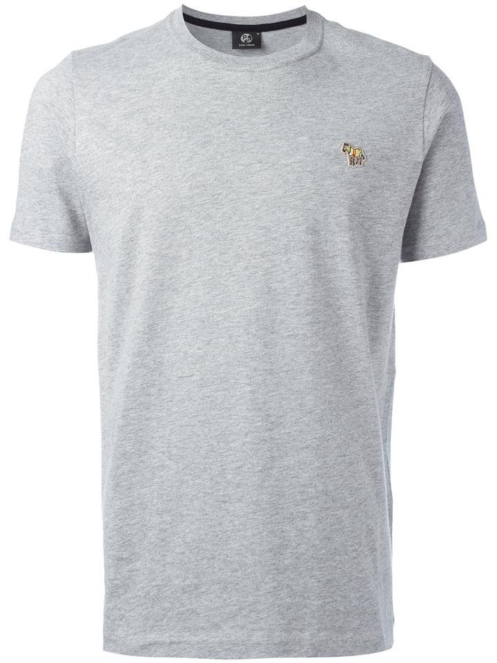 Ps By Paul Smith - Zebra Patch T-shirt - Men - Organic Cotton - S, Grey, Organic Cotton