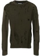 Dsquared2 Ripped Effect Jumper - Green