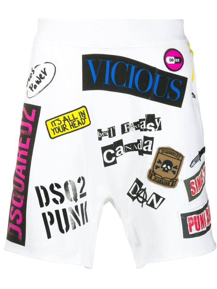 Dsquared2 Logo Track Shorts - White