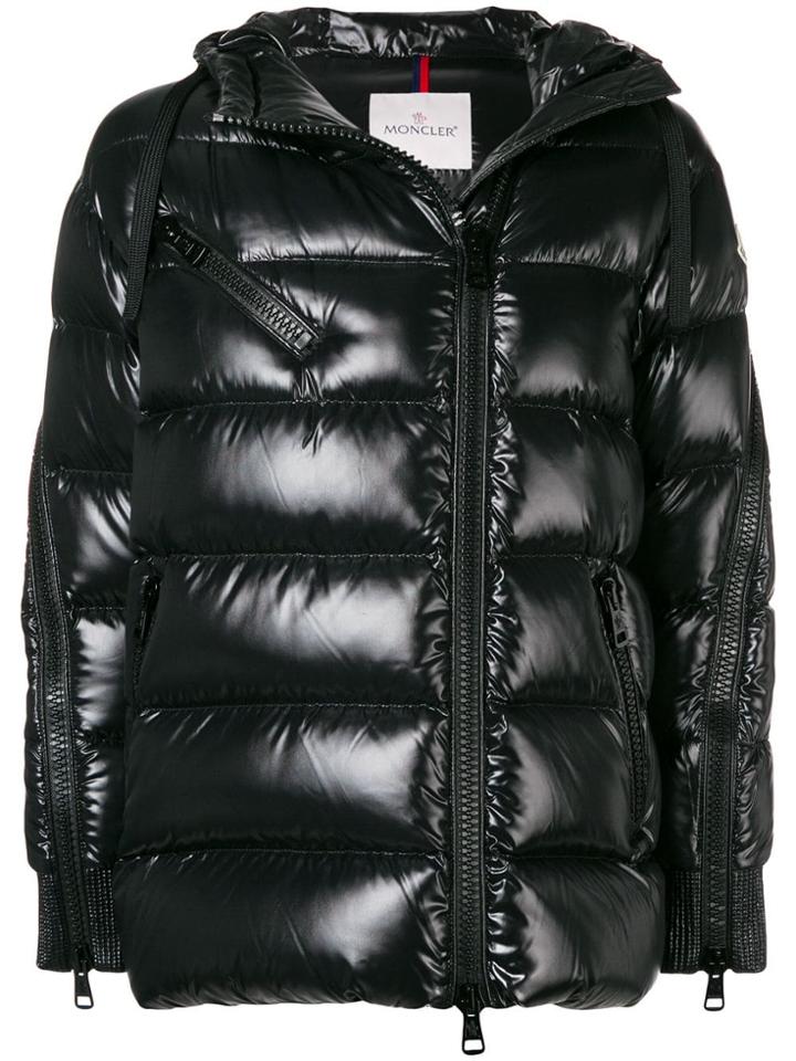 Moncler Zipped Sleeves Puffer Jacket - Black