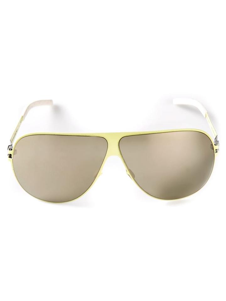 Mykita 'hubert' Sunglasses, Men's, Yellow/orange, Steel