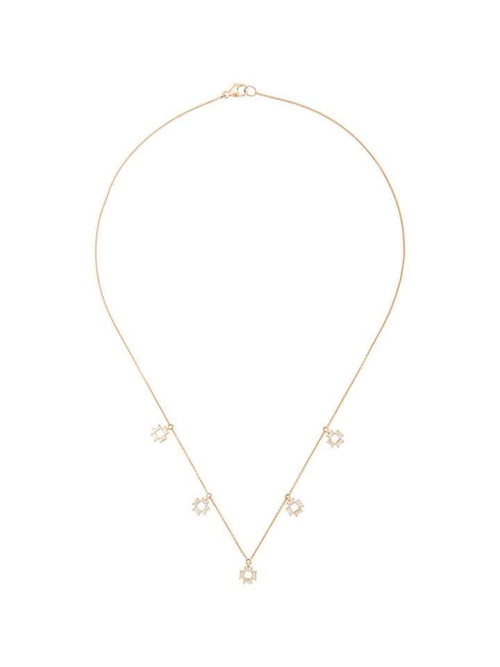 Dana Rebecca 14kt Rose Gold Sadie Pearl Diamond Station Necklace