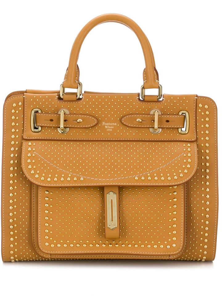 Fontana Double Buckle Tote - Nude & Neutrals
