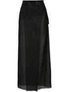 Versace Embellished Greek Key Slip - Black