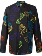 Moschino Boot Print Shirt, Men's, Size: 43, Black, Cotton