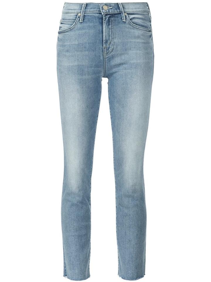 Mother 'rascal' Snippet Jeans, Women's, Size: 24, Blue, Cotton/polyester/spandex/elastane