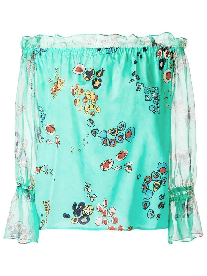 Isolda - Silk Printed Blouse - Women - Silk - 38, Blue, Silk