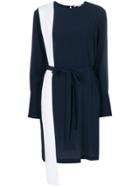 Stella Mccartney Asymmetric Belted Dress - Blue