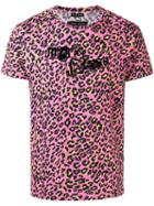 Marc Jacobs - Leopard Logo Print T-shirt - Men - Cotton - L, Pink/purple, Cotton