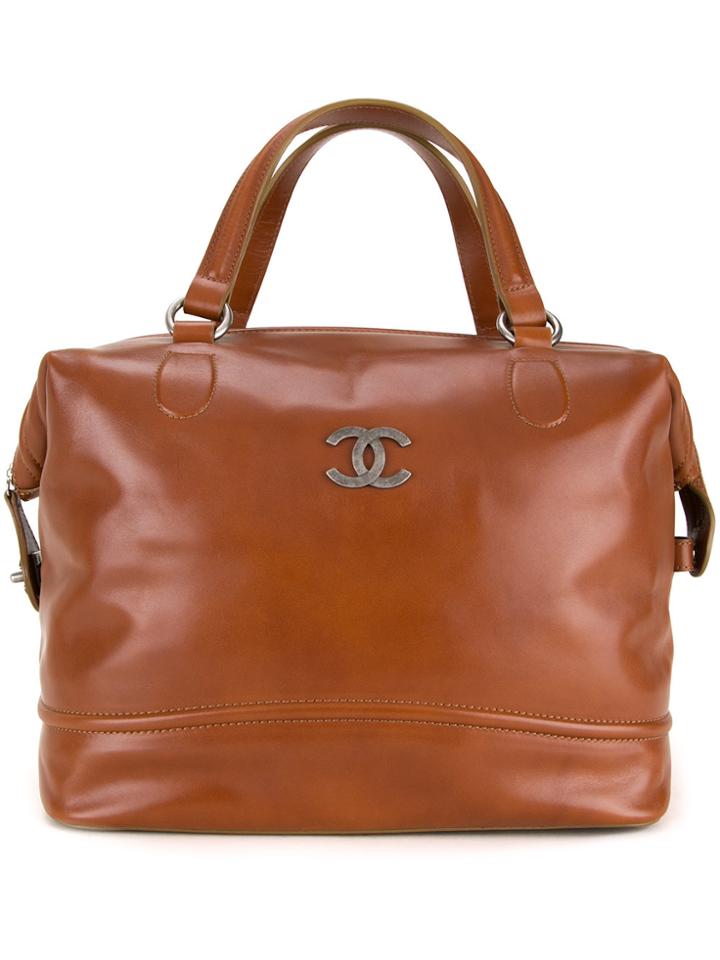 Chanel Vintage Cc Logos Hand Tote Bag - Brown