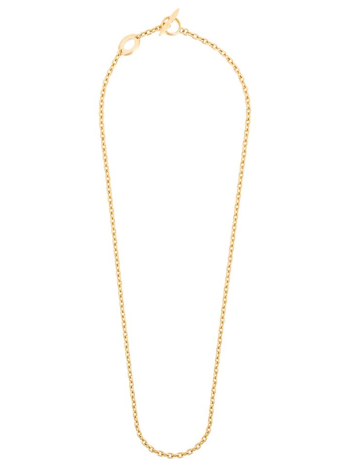 Monet Vintage Long Chain Necklace - Yellow & Orange