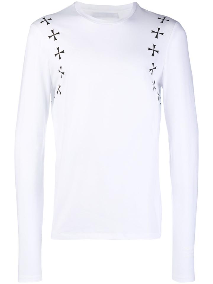 Neil Barrett Cross Print Sweater - White