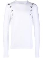 Neil Barrett Cross Print Sweater - White