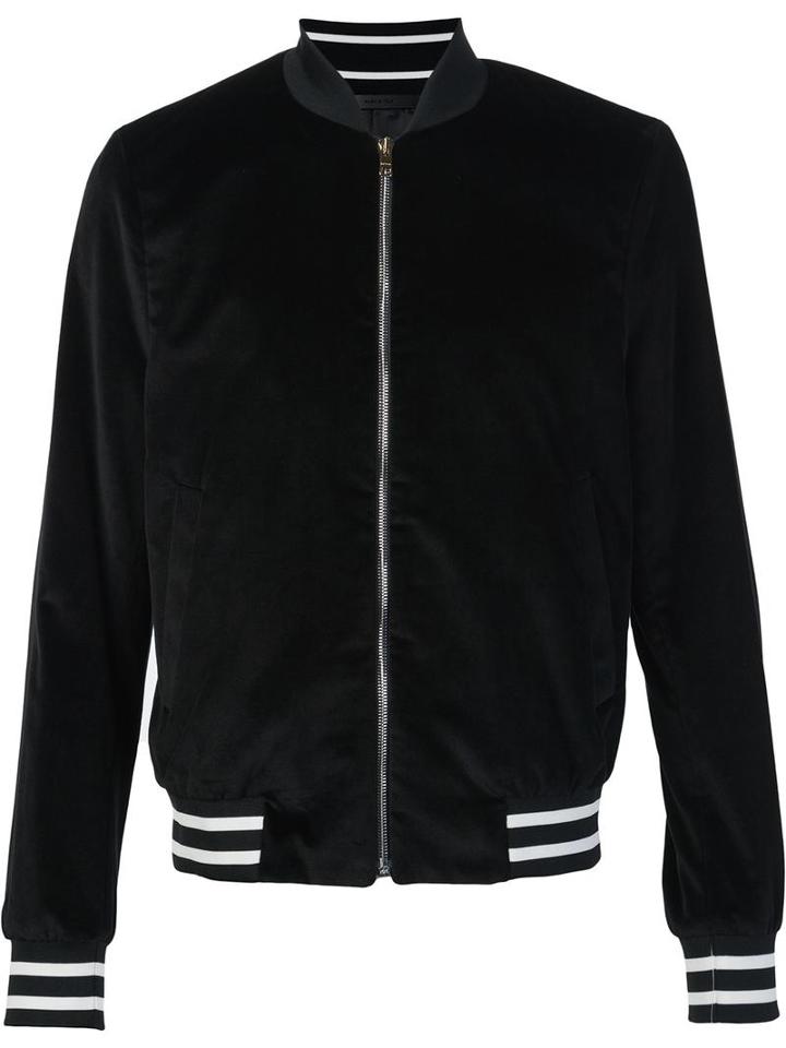 Paul Smith Slim-fit Bomber Jacket, Men's, Size: Large, Black, Cotton
