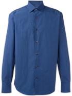 Salvatore Ferragamo Stylised Print Shirt, Men's, Size: Xl, Blue, Cotton