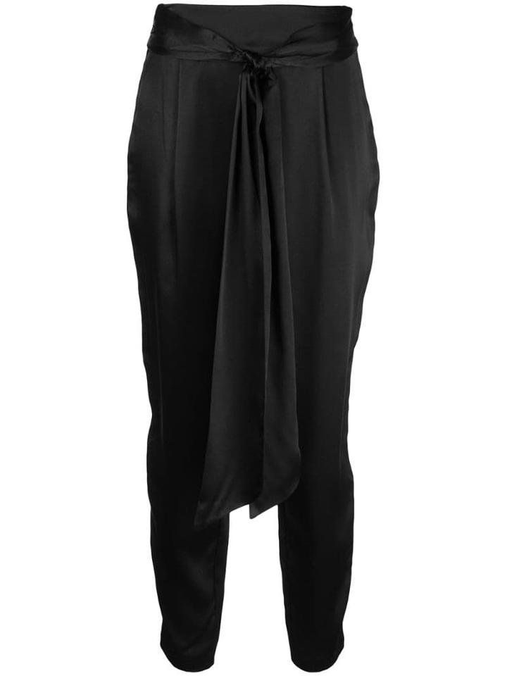 Alexis Belted High Waisted Trousers - Black