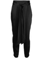 Alexis Belted High Waisted Trousers - Black