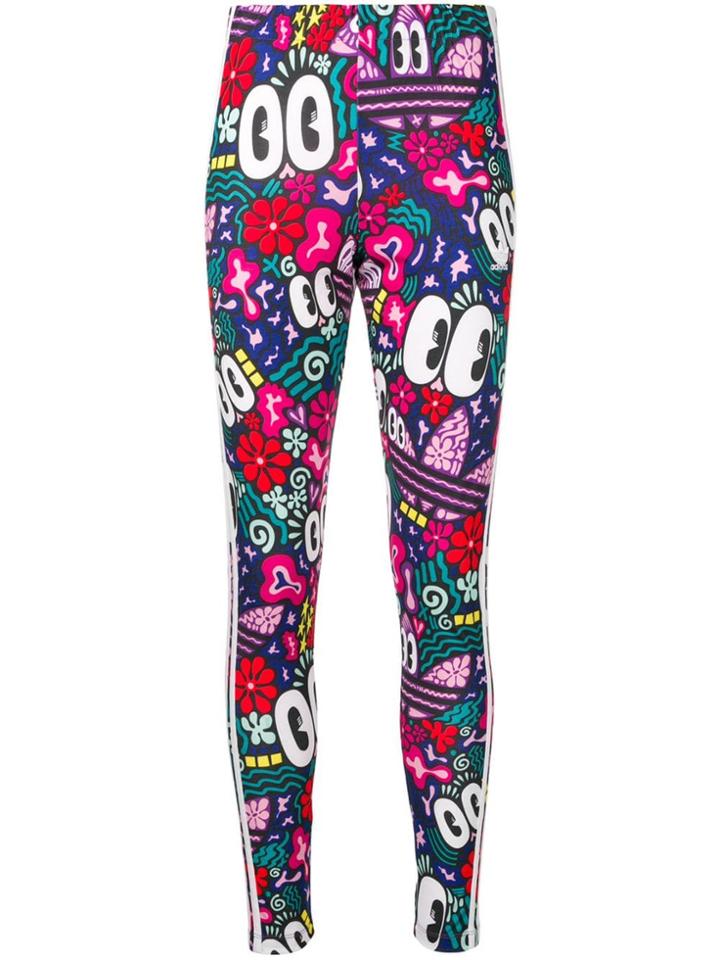 Adidas Printed Trefoil Leggings - White