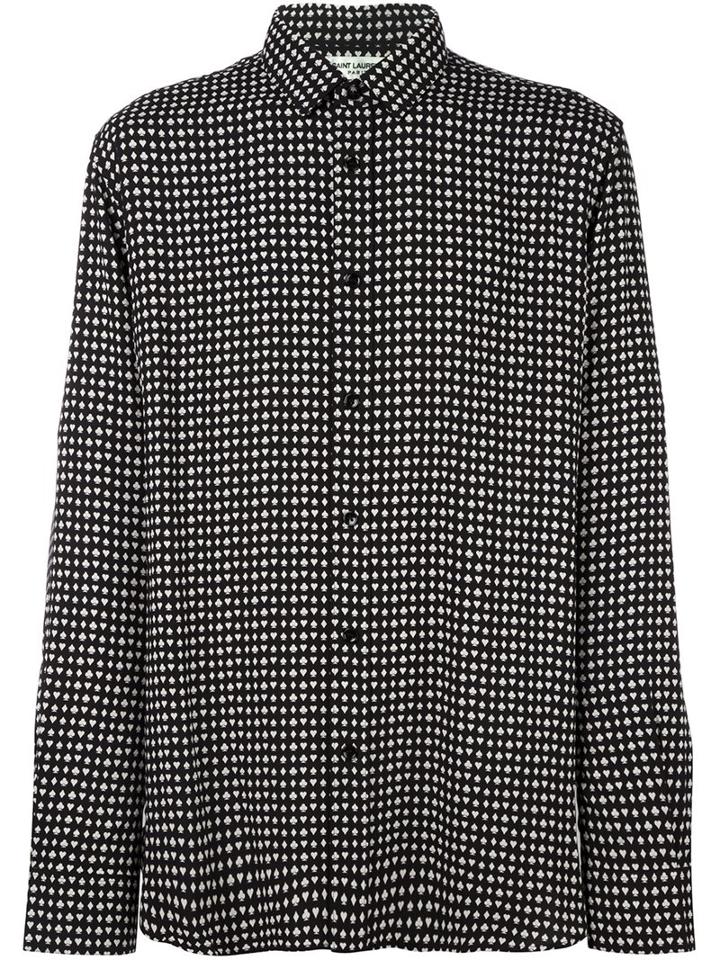 Saint Laurent Playing Cards Printed Shirt