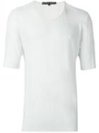 Cedric Jacquemyn 3/4 Sleeve T-shirt, Men's, Size: 48, White, Cotton