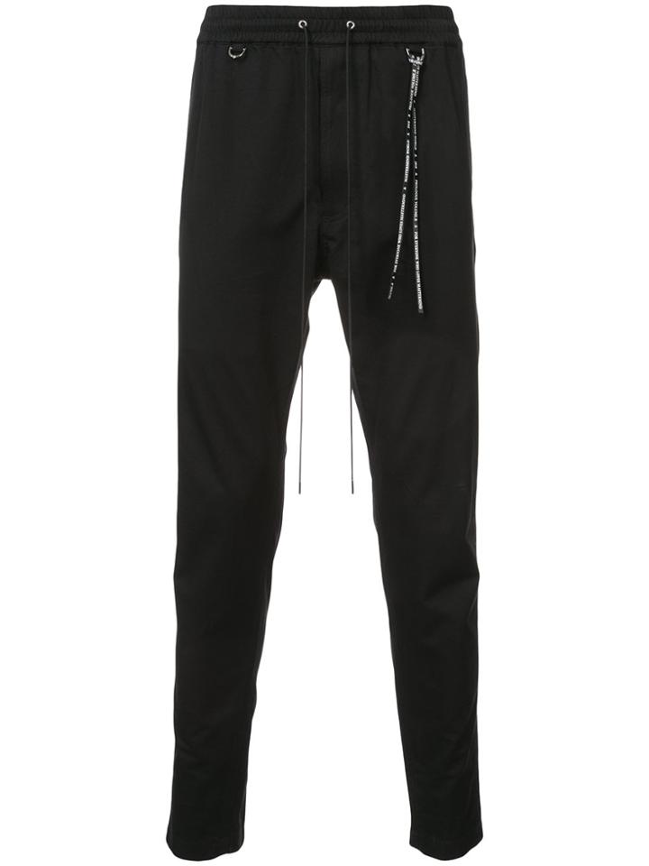 Mastermind Japan Elasticated Waist Slim Fit Trousers - Black
