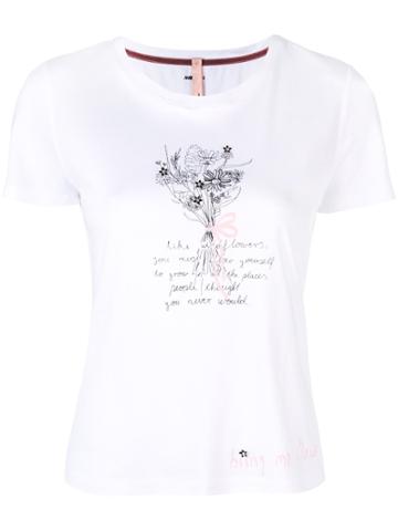Marc Cain Floral Print T-shirt - White