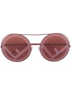 Fendi Eyewear Red Run Away Sunglasses