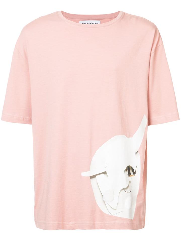 Rochambeau Bull Applique T-shirt - Pink & Purple