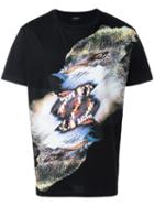 Marcelo Burlon County Of Milan Wolf Print T-shirt, Men's, Size: Xl, Black, Cotton/polyester