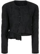 Comme Des Garçons Vintage Floral Embroidered Jacket - Black