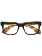 Jacques Marie Mage Square Frame Glasses - Brown