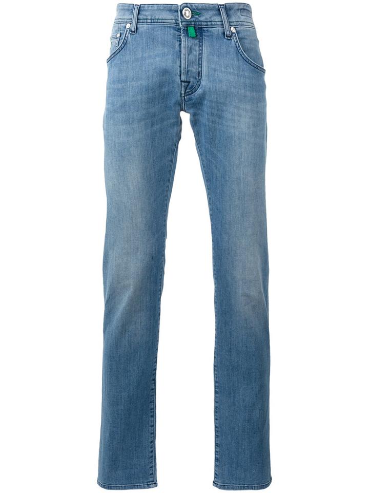 Jacob Cohen Ankle-length Jeans, Men's, Size: 32, Blue, Cotton/polyester/spandex/elastane