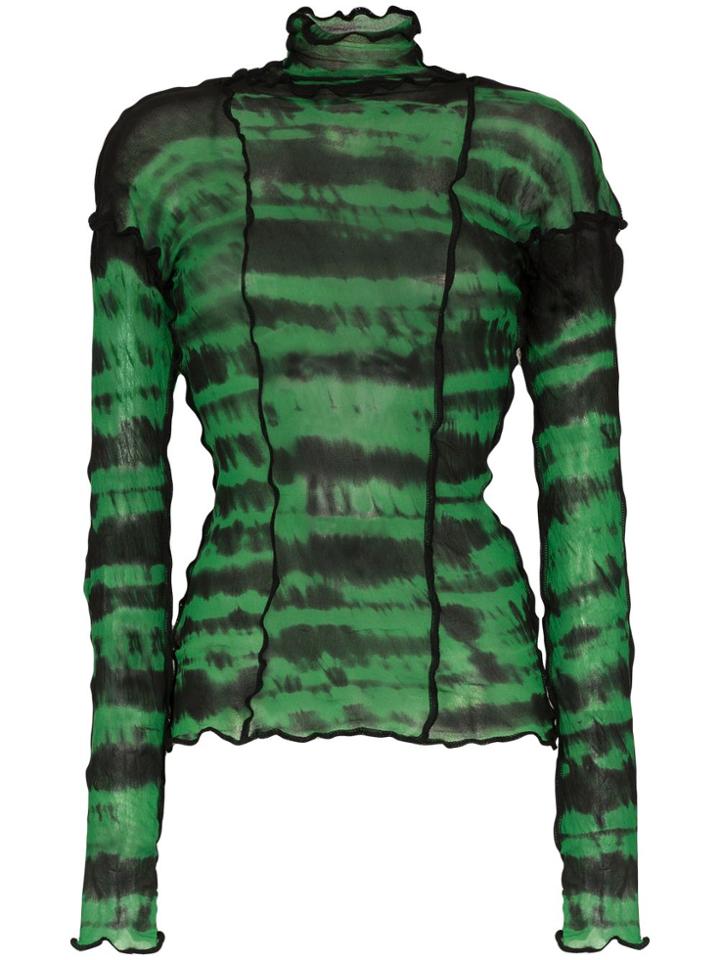 Asai Asai Tn Ls Jrsy Fttd Tie Dye - Green