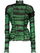 Asai Asai Tn Ls Jrsy Fttd Tie Dye - Green