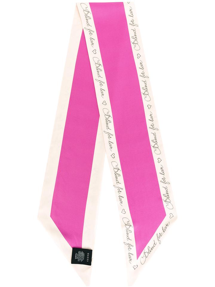Gucci Blind For Love Scarf, Women's, Pink/purple, Silk
