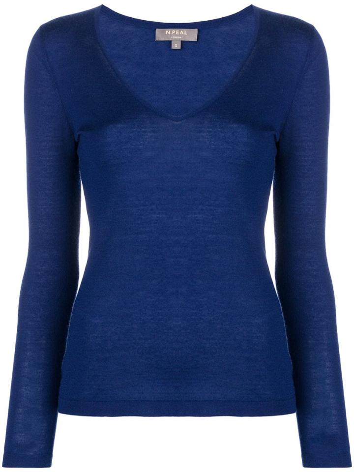 N.peal Fine-knit Sweater - Blue